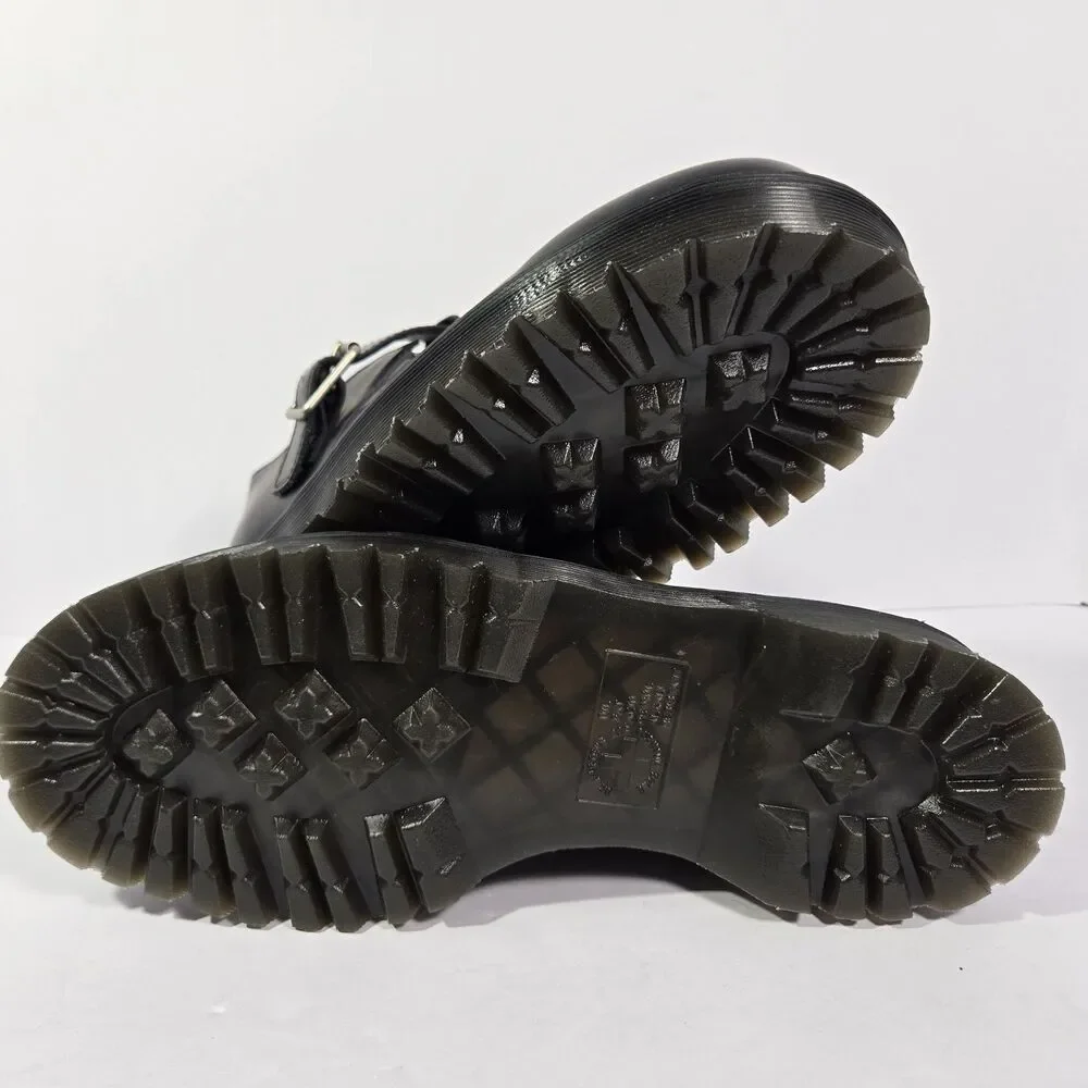 Dr. Martens Polley Bex Smooth Leather Mary Jane Shoes Black Mens 10 Womens 11